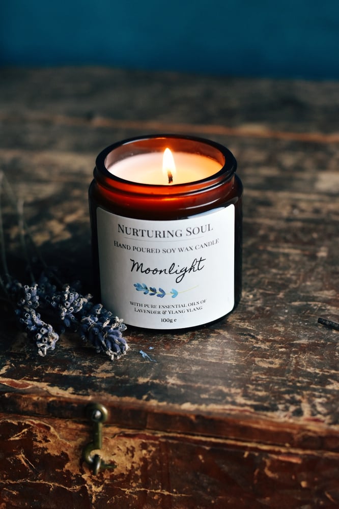 Image of Moonlight soy wax candle with pure essential oils