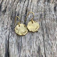 Image 1 of Brass Disk Earrings