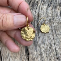 Image 2 of Brass Disk Earrings