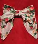 Large Strawberry Bow Clips