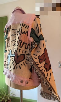 Image 5 of Upcycled “Haring” tapestry Jean jacket 