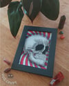 Red & Grey Jaggy Skull (A5)