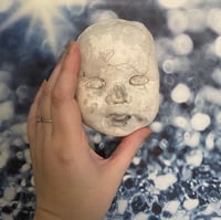 Image 2 of One of a kind plaster ugly shyla doll head wall hanging. 