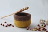 Gold & Brown Wool Felted Bowl – Small Ring Size