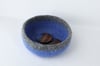 Felted Wool Bowl- Periwinkle & Dark Grey – Medium Wide