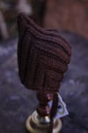 Knit Pixie Hat -Chocolate Brown – Merino Wool – Newborn-1 Year