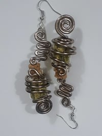 Image 2 of Caution Break Only in a Emergency, Handmade, Custom earrings