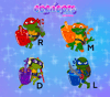 (Preorder) TMNT Boba Charm / Sticker Sheets!