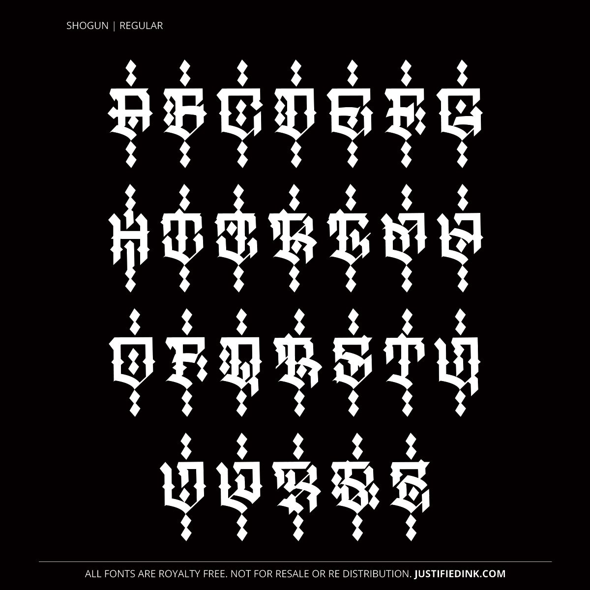 Shogun (1 style) - Custom Font by Justified Ink | Justified Ink