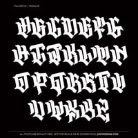 Image 2 of Fullmetal (1 style) - Custom Font by Justified Ink