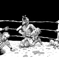 Image 2 of El Pollo vs Comando Negro (Way of the Blade Art Print)