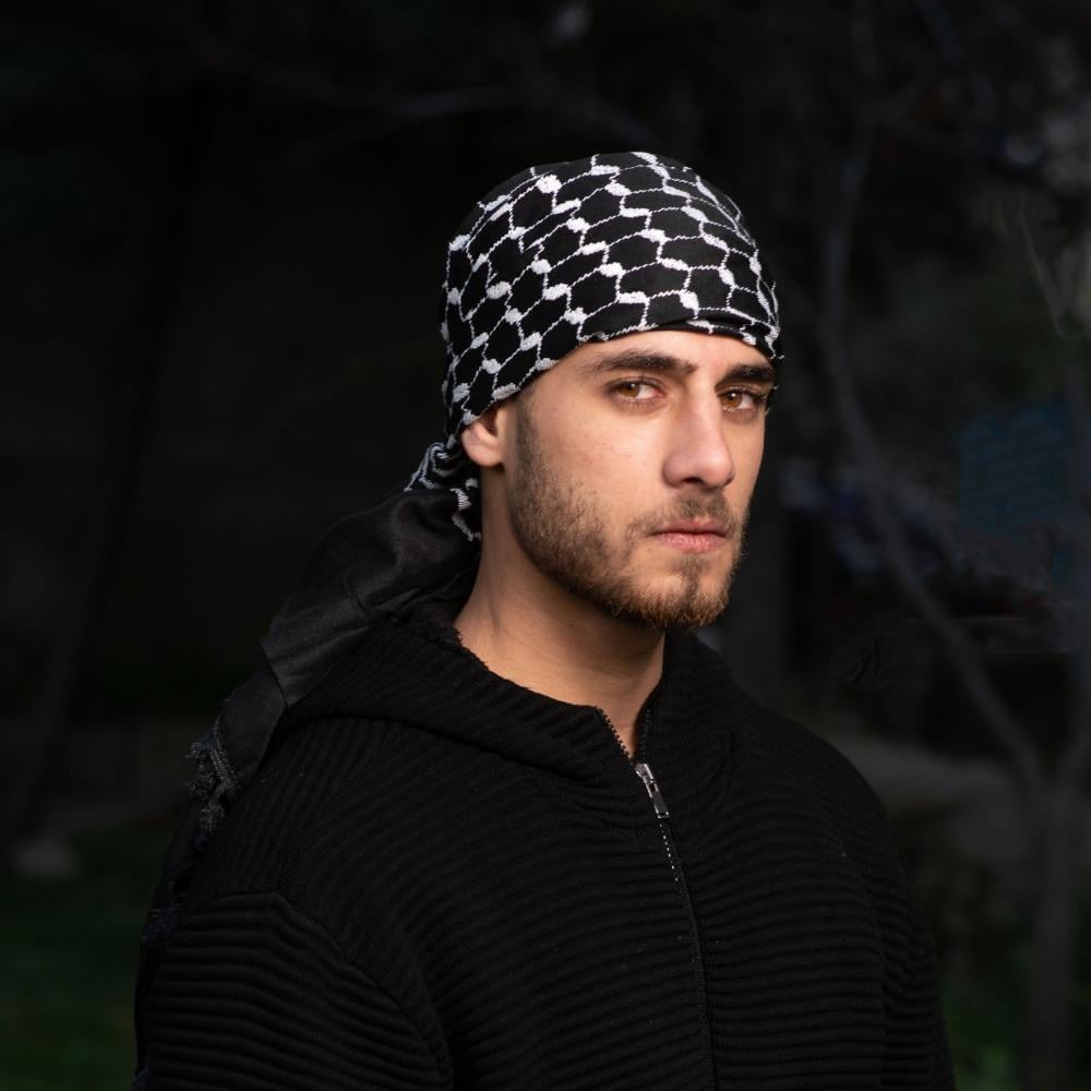 Original Palestine-made Keffiyeh In Traditional Reversed Style 