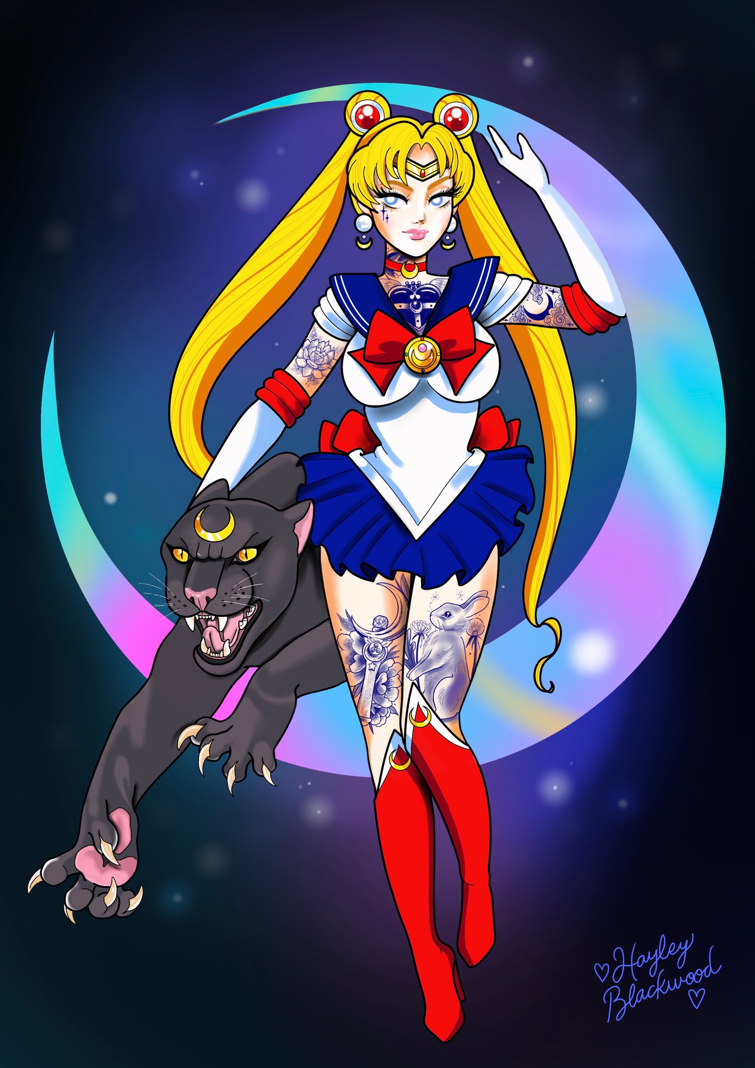 Sailor babe & Luna panther DAMAGED 