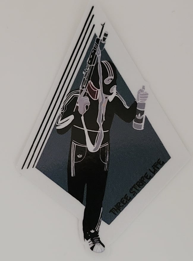 310. 3 STRIPE LIFE STICKER