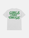 GIRLS ARE DRUGS® TEE - WHITE / KELLY GREEN