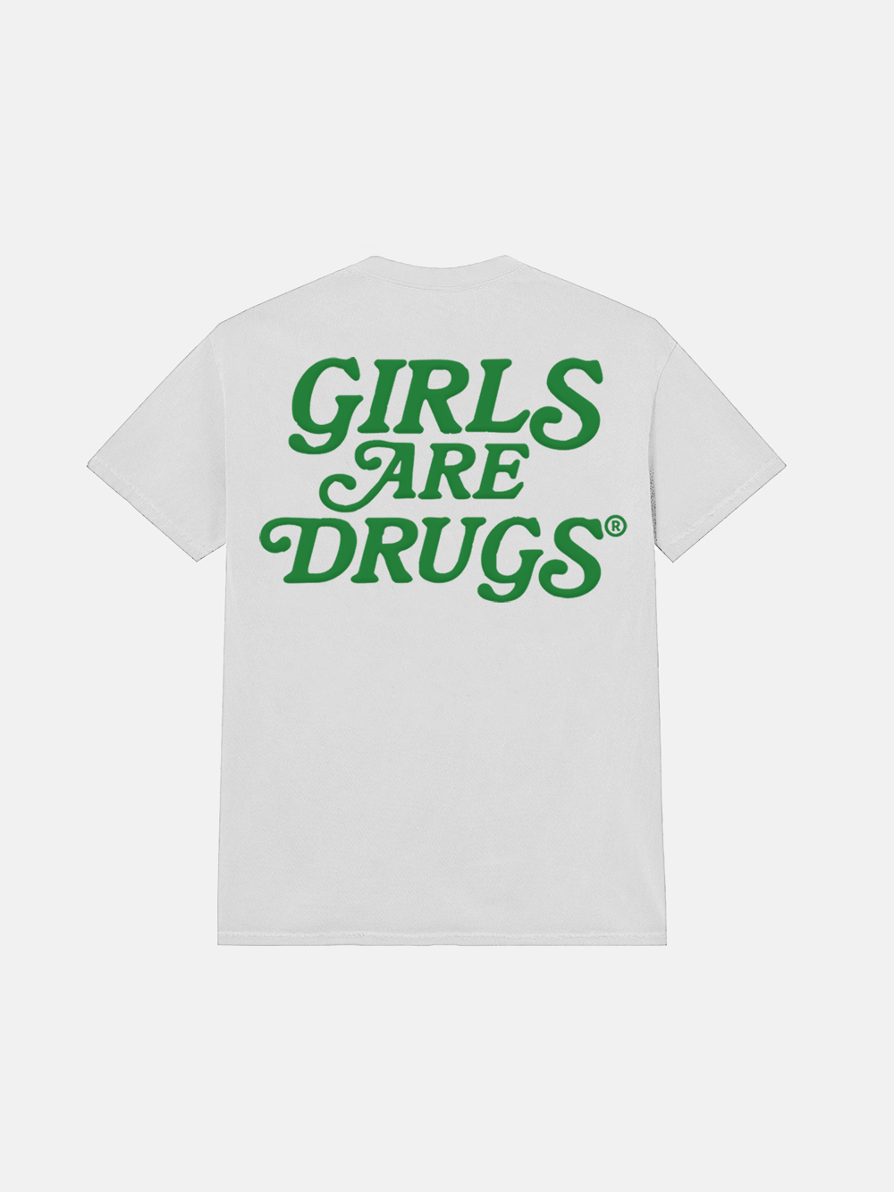 Image of GIRLS ARE DRUGS® TEE - WHITE / KELLY GREEN