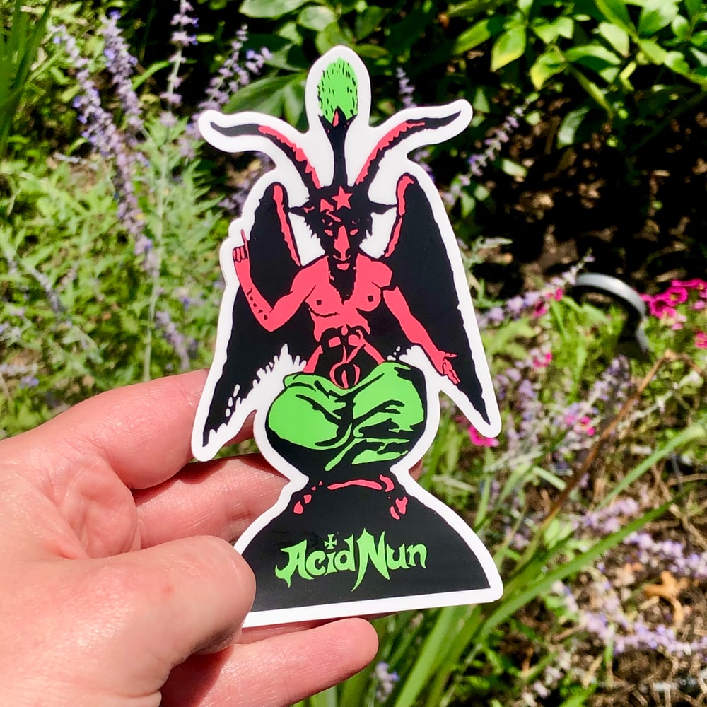 Baphomet Acid Nun sticker