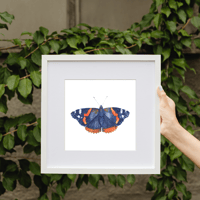 Image 6 of FALL COLLECTION ~ Red Admiral Butterfly Watercolor Illustration PRINT 