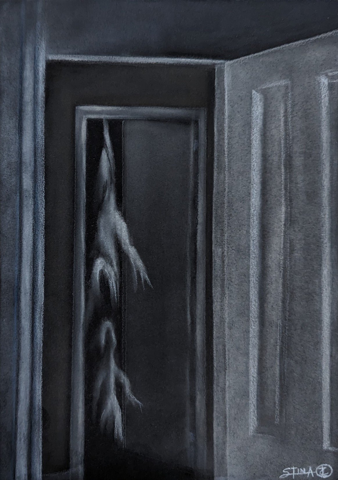 Doorway Ghosts ORIGINAL DRAWING AUGhost #1