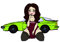 Anachibi Thick-Thigh Holographic Sticker 5'x5' 