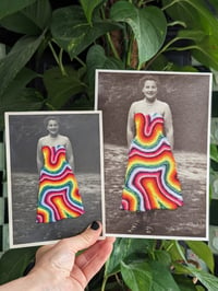 Image 5 of Dopamine dressing rainbow dress print 