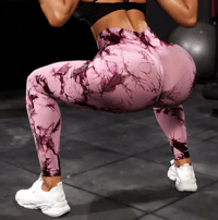 Image 1 of Scrunch Butt Marble Leggings