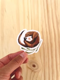 Image 1 of otter spin sticker