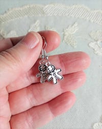 Image 2 of Gingerbread Men Cute Charm Earrings