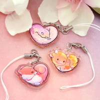 Image 1 of Original heart-shapped animals - Phone charms