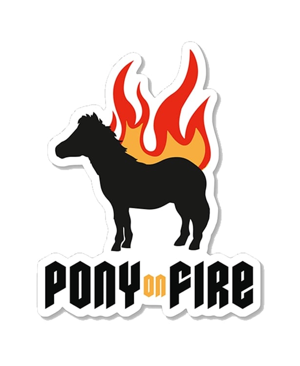 Image of Sticker Pony On Fire