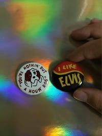 Image 2 of Elvis inspired buttons (pack of 2)