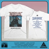 Image 1 of PARADOX - Heresy - Cover Artwork T-shirt (White)