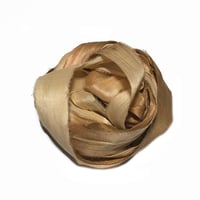 Image 2 of 10YD. SAND DUNES HAND DYED SARI SILK RIBBON BY COLOR KISSED SILK