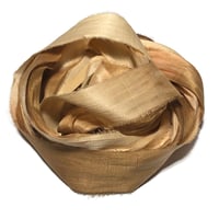 Image 5 of 10YD. SAND DUNES HAND DYED SARI SILK RIBBON BY COLOR KISSED SILK