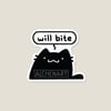 Will Bite Sticker