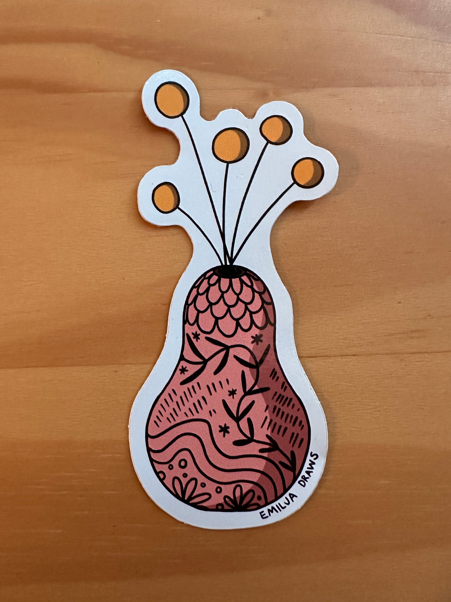 Doodle Vase Sticker
