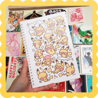 Image 1 of too many pikas ✨reusable spiral sticker book