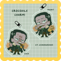 Image 3 of crocodile ✨ holographic acrylic charm