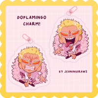 Image 3 of doflamingo ✨ holographic acrylic charm