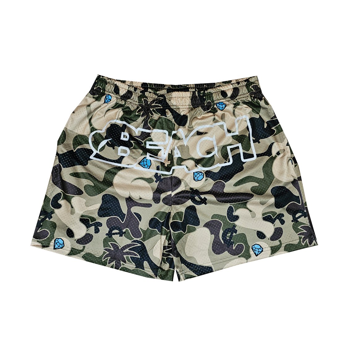 BEACH Camo Shorts(Green)