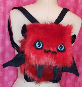 Image of Spooky the Red Floof Monster Friend BACKPACK/Messenger Bag