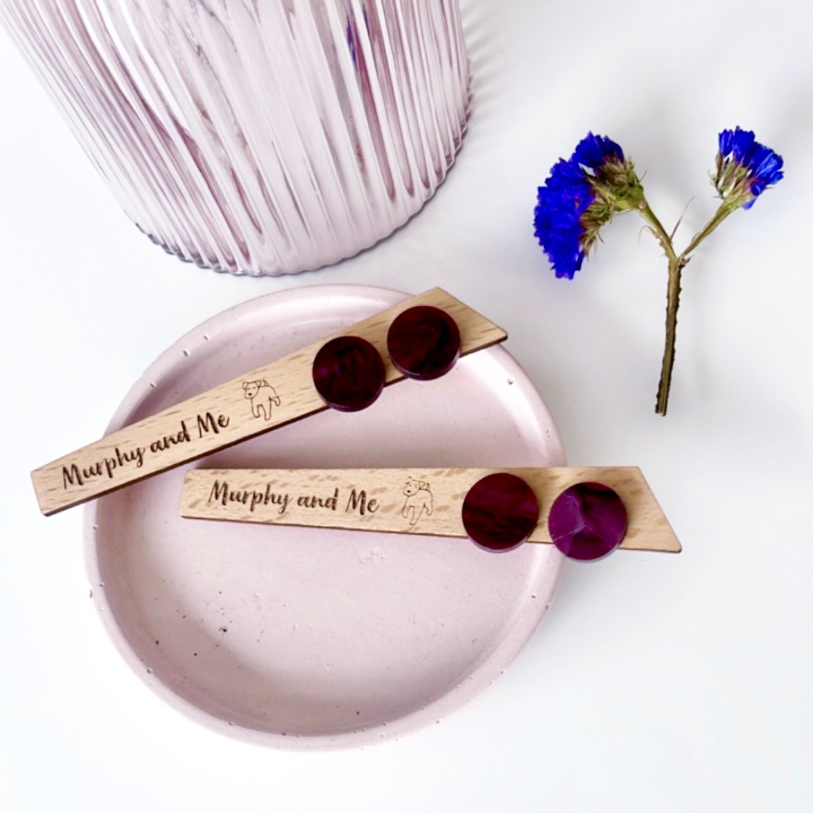 Image of Plum Pasion Spot Studs