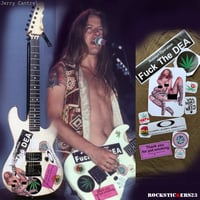 Image 1 of Jerry Cantrell guitar stickers "Snake Woman" Alice in Chains G&L Rampage decal . Set 11