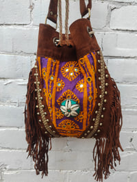 Image 1 of Evie Bag - Brown and purple dets
