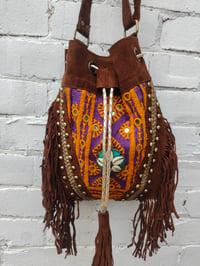 Image 4 of Evie Bag - Brown and purple dets