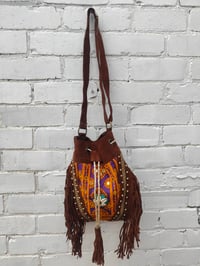 Image 5 of Evie Bag - Brown and purple dets