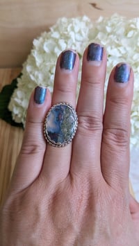 Image 2 of moss agate ring 2 size 6.75