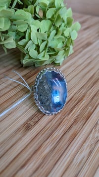 Image 1 of moss agate ring 2 size 6.75