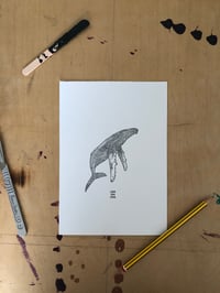 A5 Print - Stippled Whale