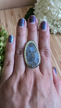 Image 2 of moss agate ring 3 size 8.25